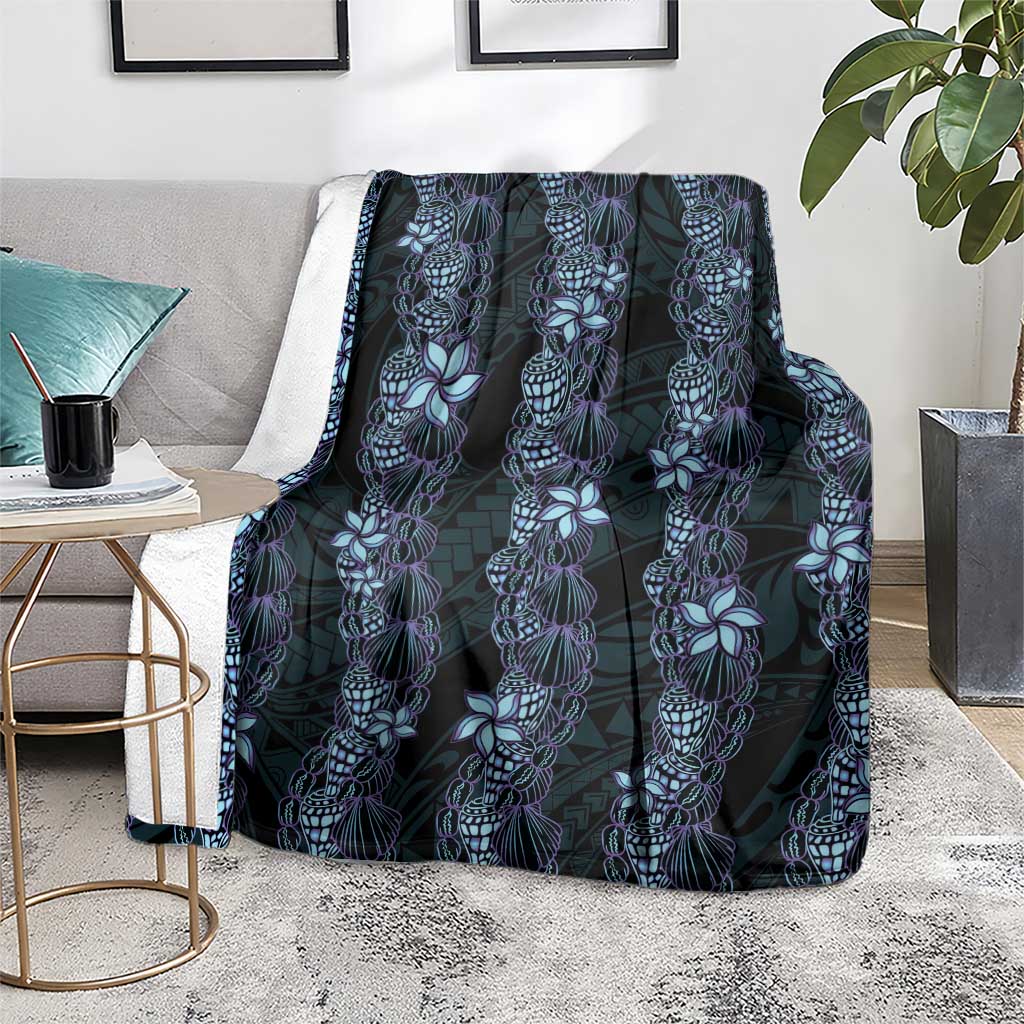 Purple Paradise Hawaii Shell Lei Blanket Hawaiian Sunrise Shell Hebrew Cone Plumeria - Polynesian Pride