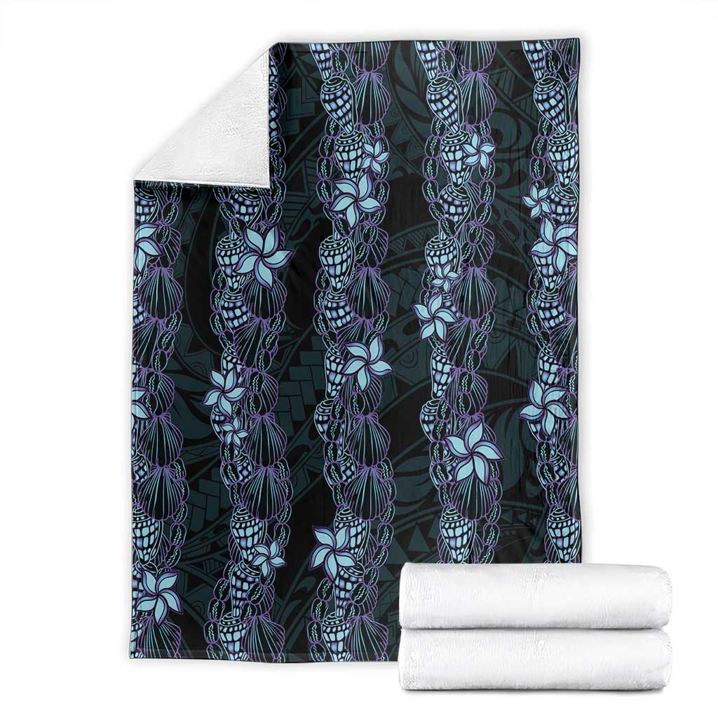 Purple Paradise Hawaii Shell Lei Blanket Hawaiian Sunrise Shell Hebrew Cone Plumeria - Polynesian Pride