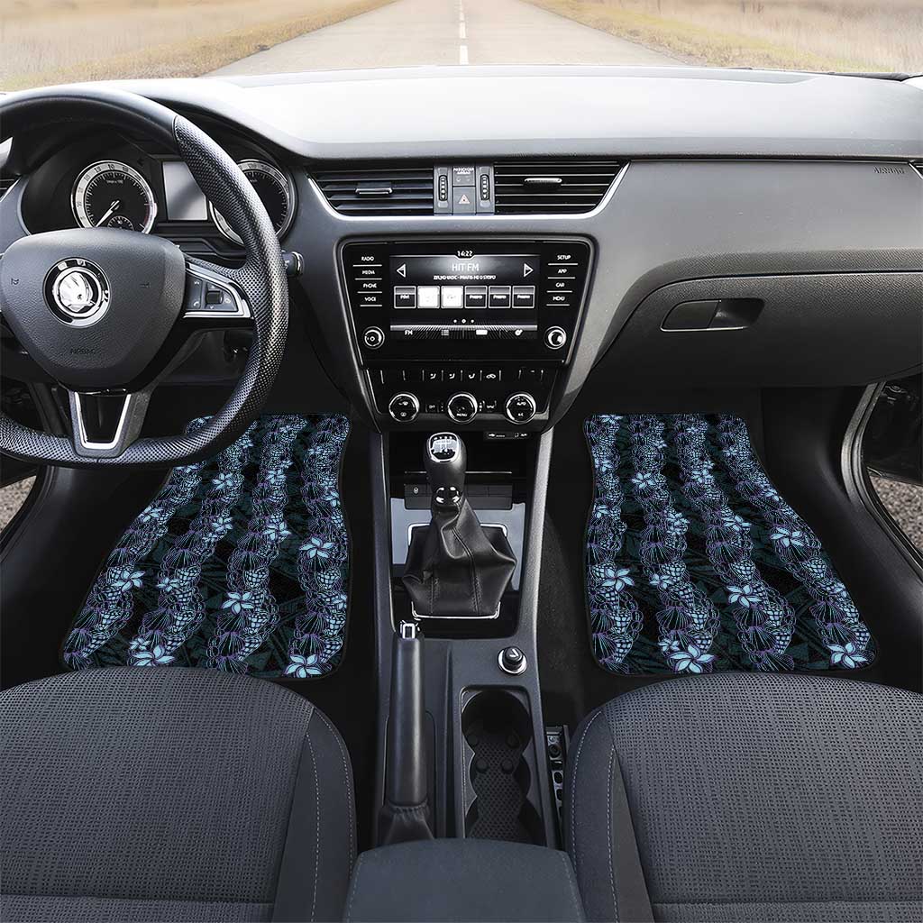 Purple Paradise Hawaii Shell Lei Car Mats Hawaiian Sunrise Shell Hebrew Cone Plumeria - Polynesian Pride
