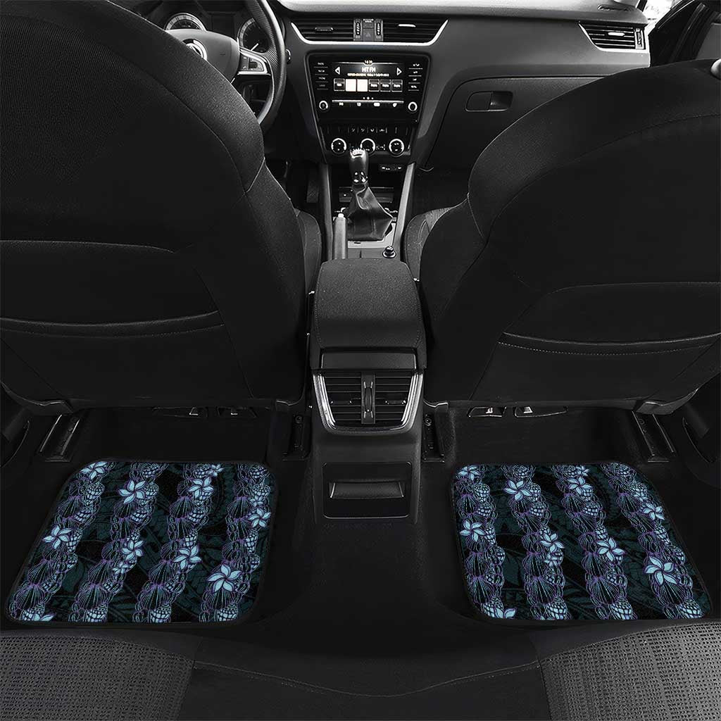 Purple Paradise Hawaii Shell Lei Car Mats Hawaiian Sunrise Shell Hebrew Cone Plumeria - Polynesian Pride