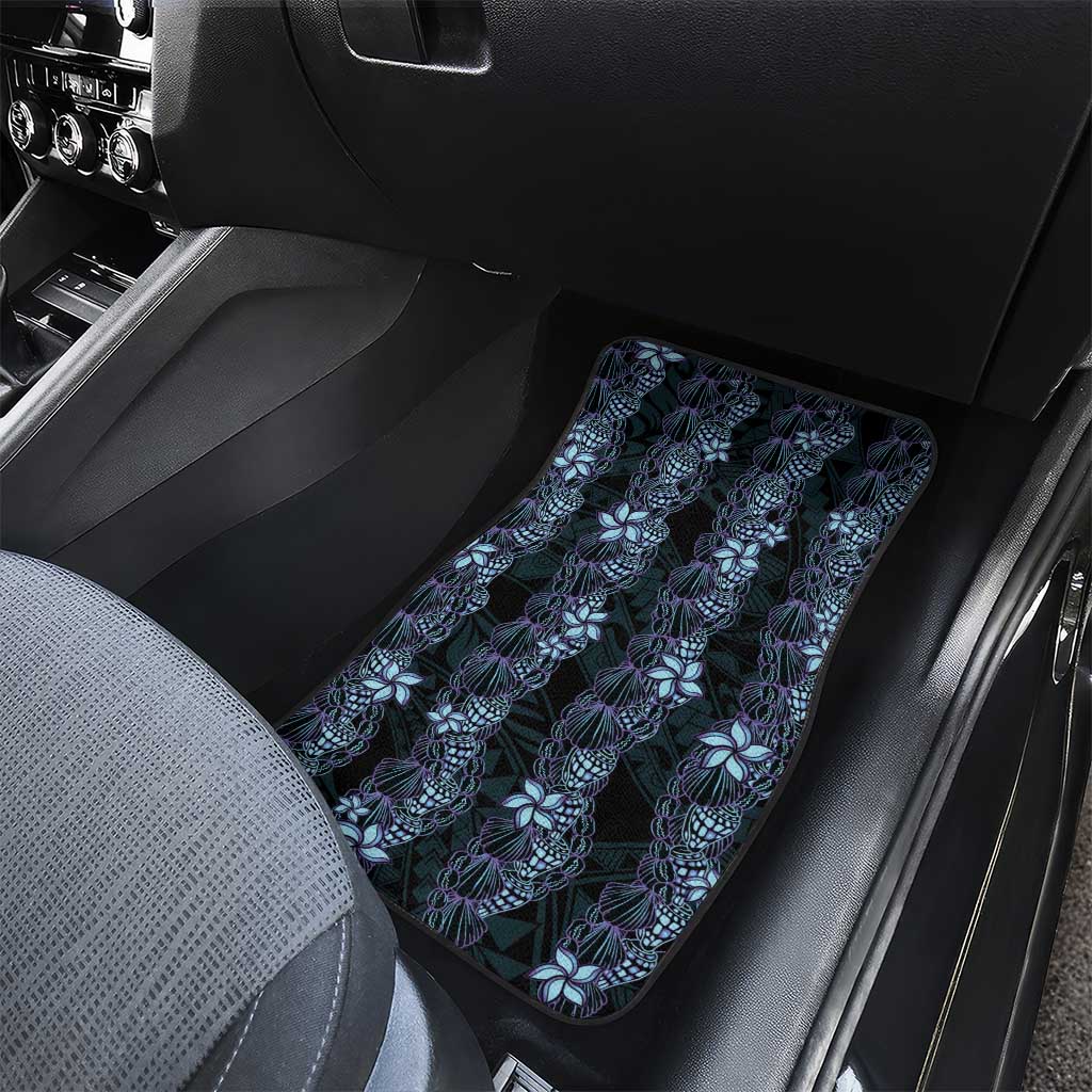 Purple Paradise Hawaii Shell Lei Car Mats Hawaiian Sunrise Shell Hebrew Cone Plumeria - Polynesian Pride