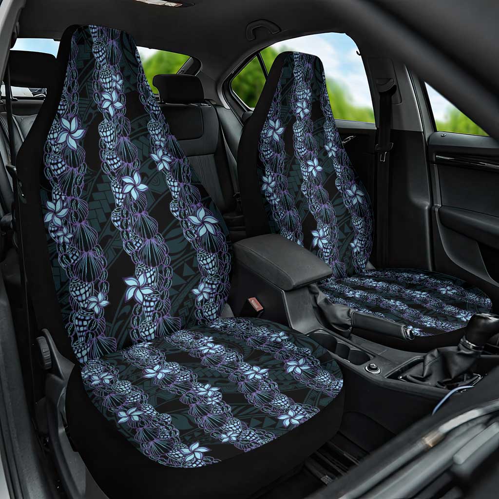 Purple Paradise Hawaii Shell Lei Car Seat Cover Hawaiian Sunrise Shell Hebrew Cone Plumeria - Polynesian Pride