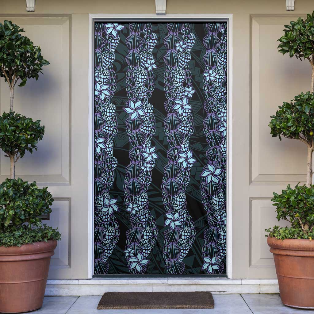 Purple Paradise Hawaii Shell Lei Door Cover Hawaiian Sunrise Shell Hebrew Cone Plumeria - Polynesian Pride
