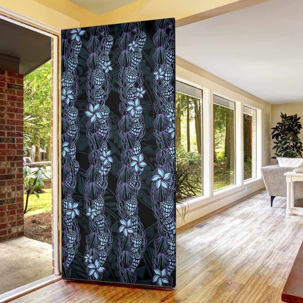 Purple Paradise Hawaii Shell Lei Door Cover Hawaiian Sunrise Shell Hebrew Cone Plumeria - Polynesian Pride