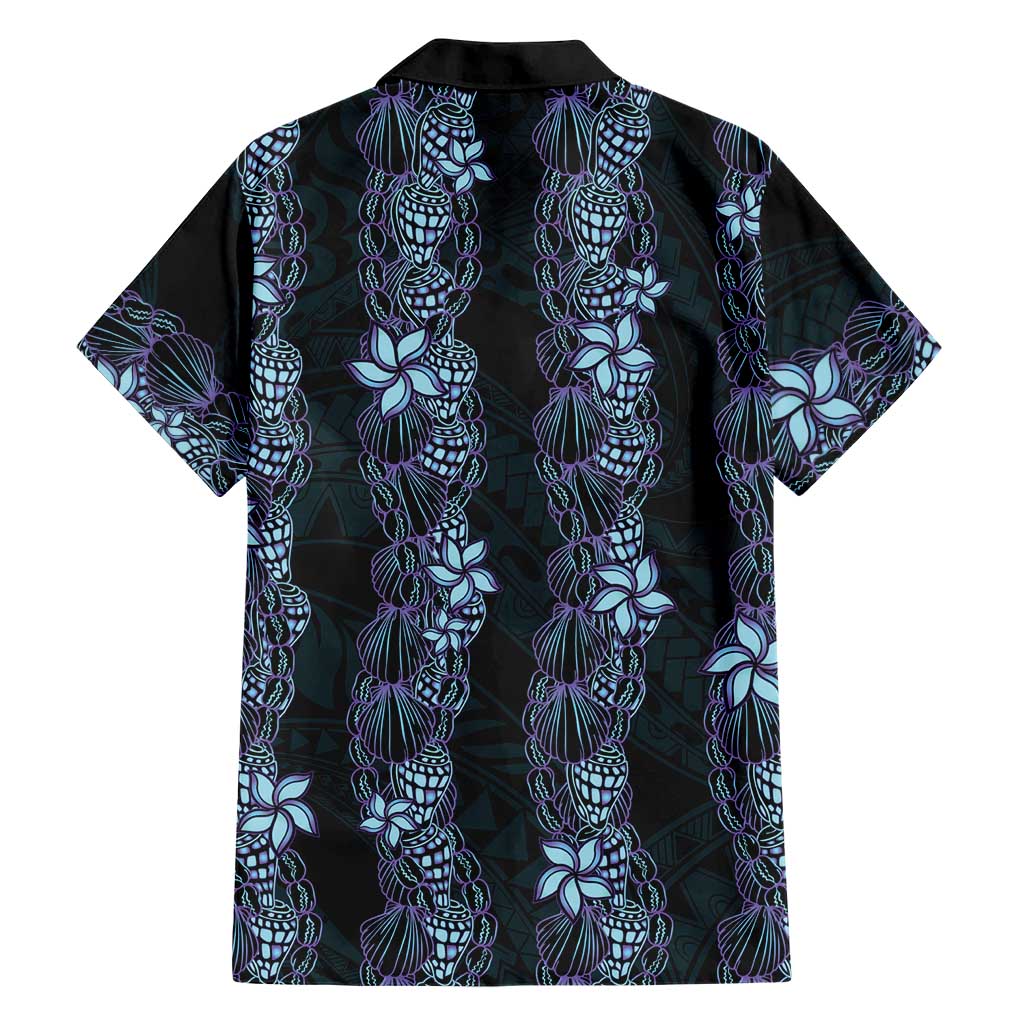 Purple Paradise Hawaii Shell Lei Hawaiian Shirt Hawaiian Sunrise Shell Hebrew Cone Plumeria - Polynesian Pride