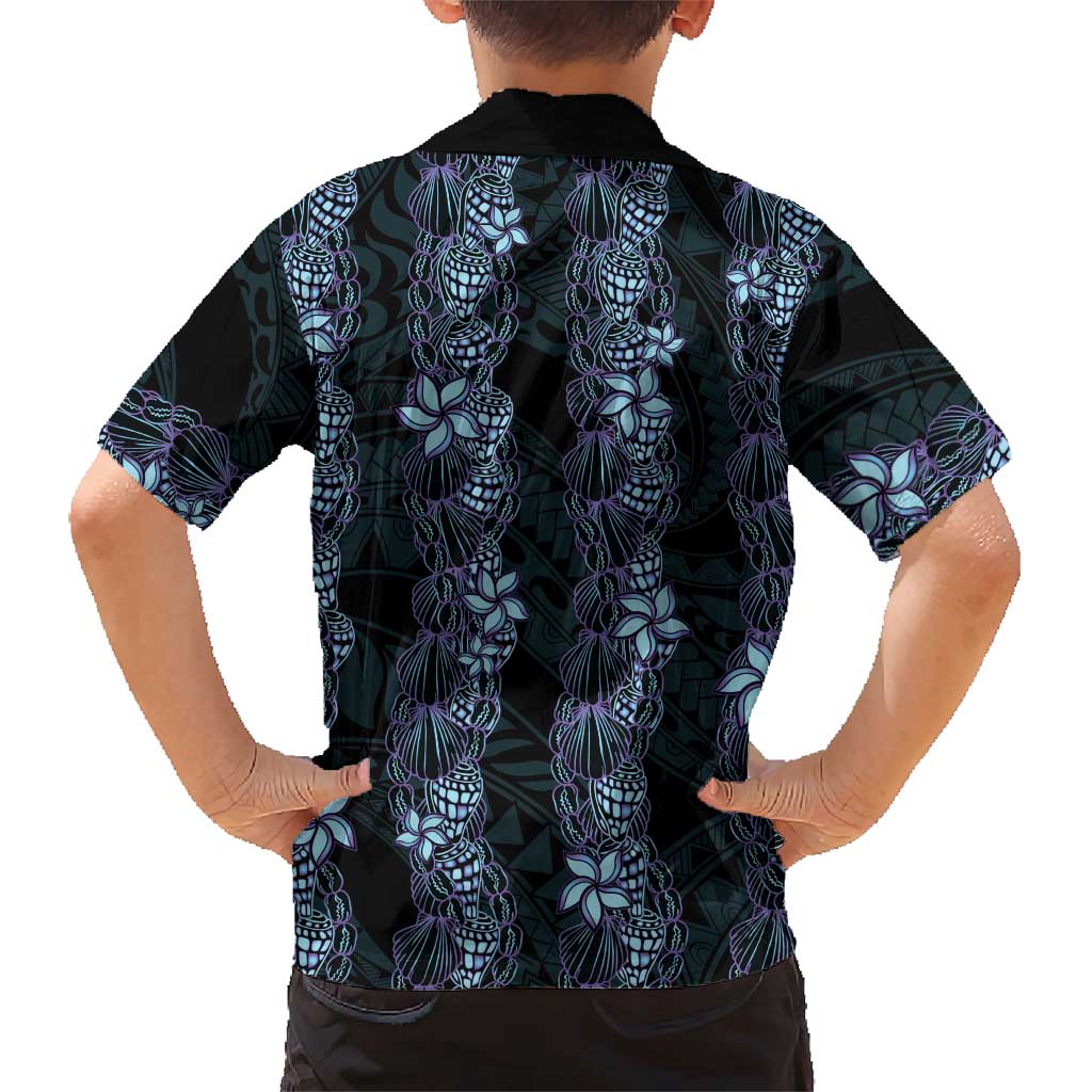 Purple Paradise Hawaii Shell Lei Hawaiian Shirt Hawaiian Sunrise Shell Hebrew Cone Plumeria - Polynesian Pride