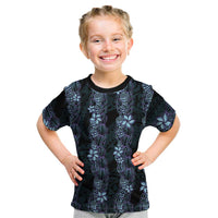 Purple Paradise Hawaii Shell Lei Kid T Shirt Hawaiian Sunrise Shell Hebrew Cone Plumeria LT14 Purple - Polynesian Pride