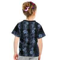 Purple Paradise Hawaii Shell Lei Kid T Shirt Hawaiian Sunrise Shell Hebrew Cone Plumeria LT14 - Polynesian Pride