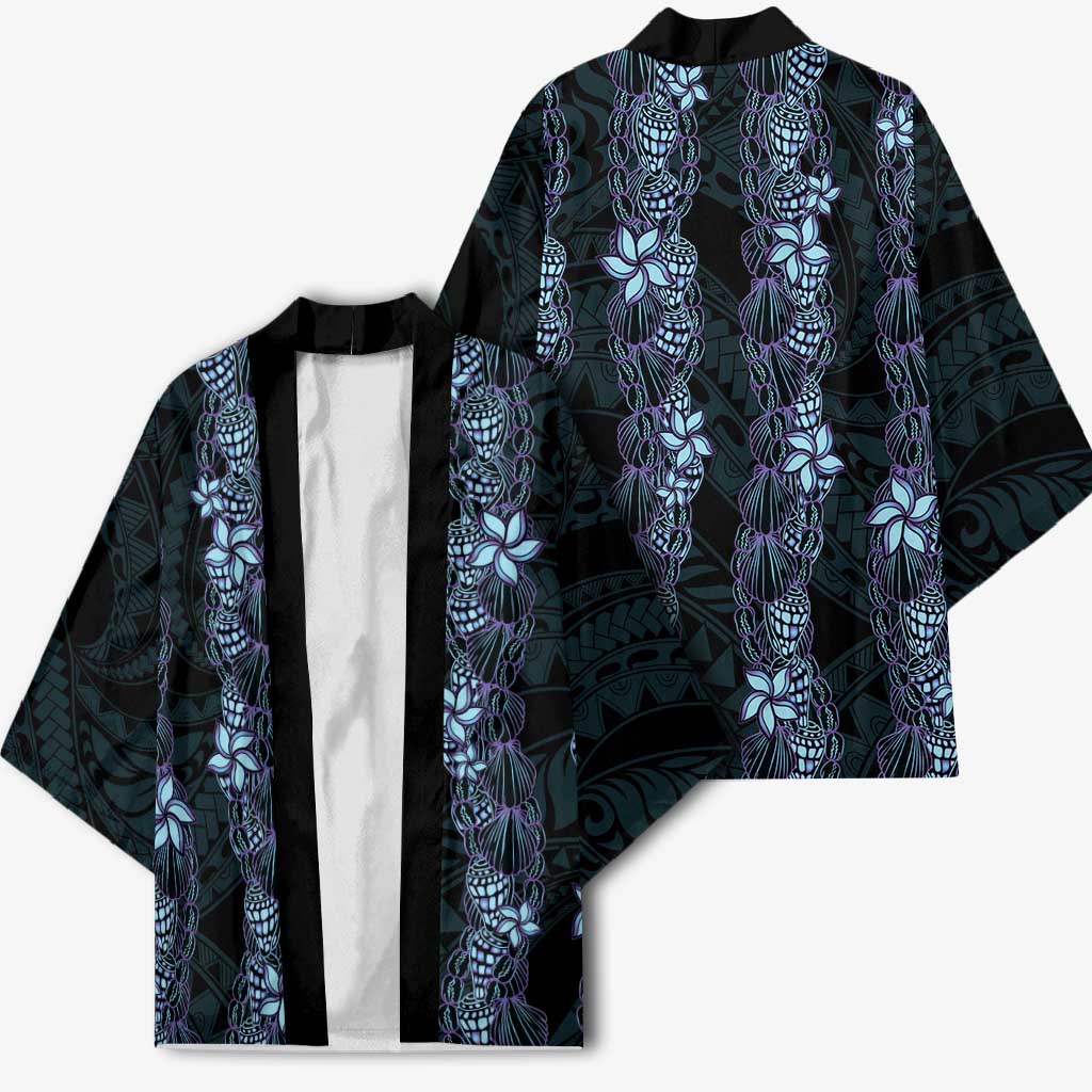 Purple Paradise Hawaii Shell Lei Kimono Hawaiian Sunrise Shell Hebrew Cone Plumeria - Polynesian Pride