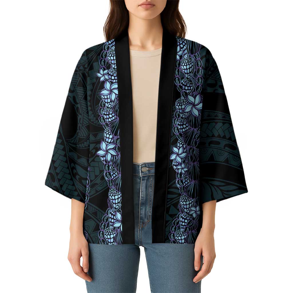 Purple Paradise Hawaii Shell Lei Kimono Hawaiian Sunrise Shell Hebrew Cone Plumeria - Polynesian Pride