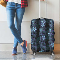 Purple Paradise Hawaii Shell Lei Luggage Cover Hawaiian Sunrise Shell Hebrew Cone Plumeria - Polynesian Pride