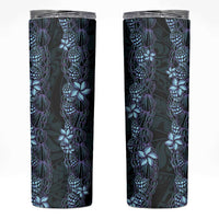 Purple Paradise Hawaii Shell Lei Skinny Tumbler Hawaiian Sunrise Shell Hebrew Cone Plumeria LT14 Purple - Polynesian Pride