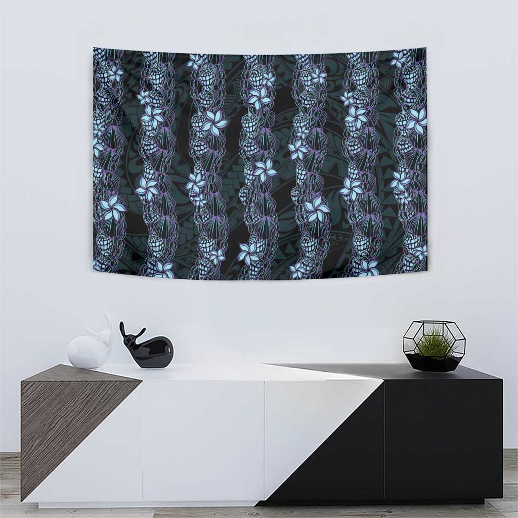Purple Paradise Hawaii Shell Lei Tapestry Hawaiian Sunrise Shell Hebrew Cone Plumeria - Polynesian Pride