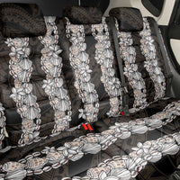 Black and Beige Hawaii Shell Lei Back Car Seat Cover Hawaiian Sunrise Shell Hebrew Cone Plumeria - Polynesian Pride
