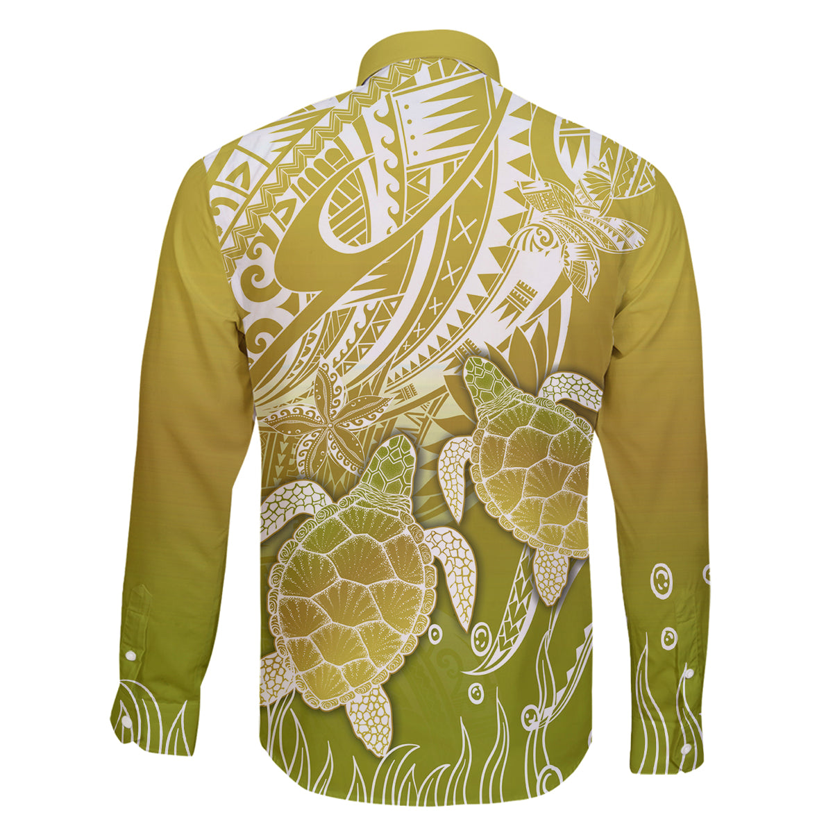 Polynesia Sea Turtle Family Matching Puletasi Dress and Hawaiian Shirt Happy Valentine Day Polynesian - Gold LT14 - Polynesian Pride