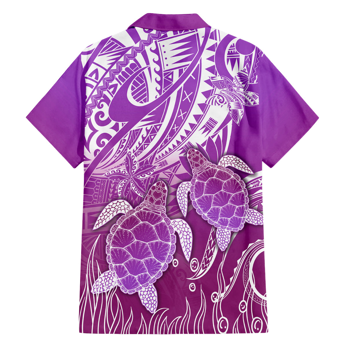 Polynesia Valentine Day Family Matching Tank Maxi Dress and Hawaiian Shirt Polynesian Sea Turtle Purple Version LT14 - Polynesian Pride