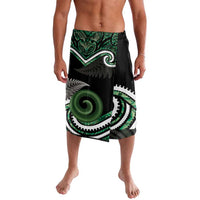 Koru Pounamu Aotearoa Lavalava Maori Paua Shell Mix Silver Fern LT14 Black - Polynesian Pride