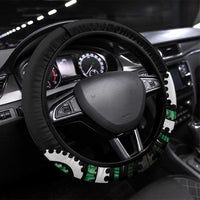 Koru Pounamu Aotearoa Steering Wheel Cover Maori Paua Shell Mix Silver Fern