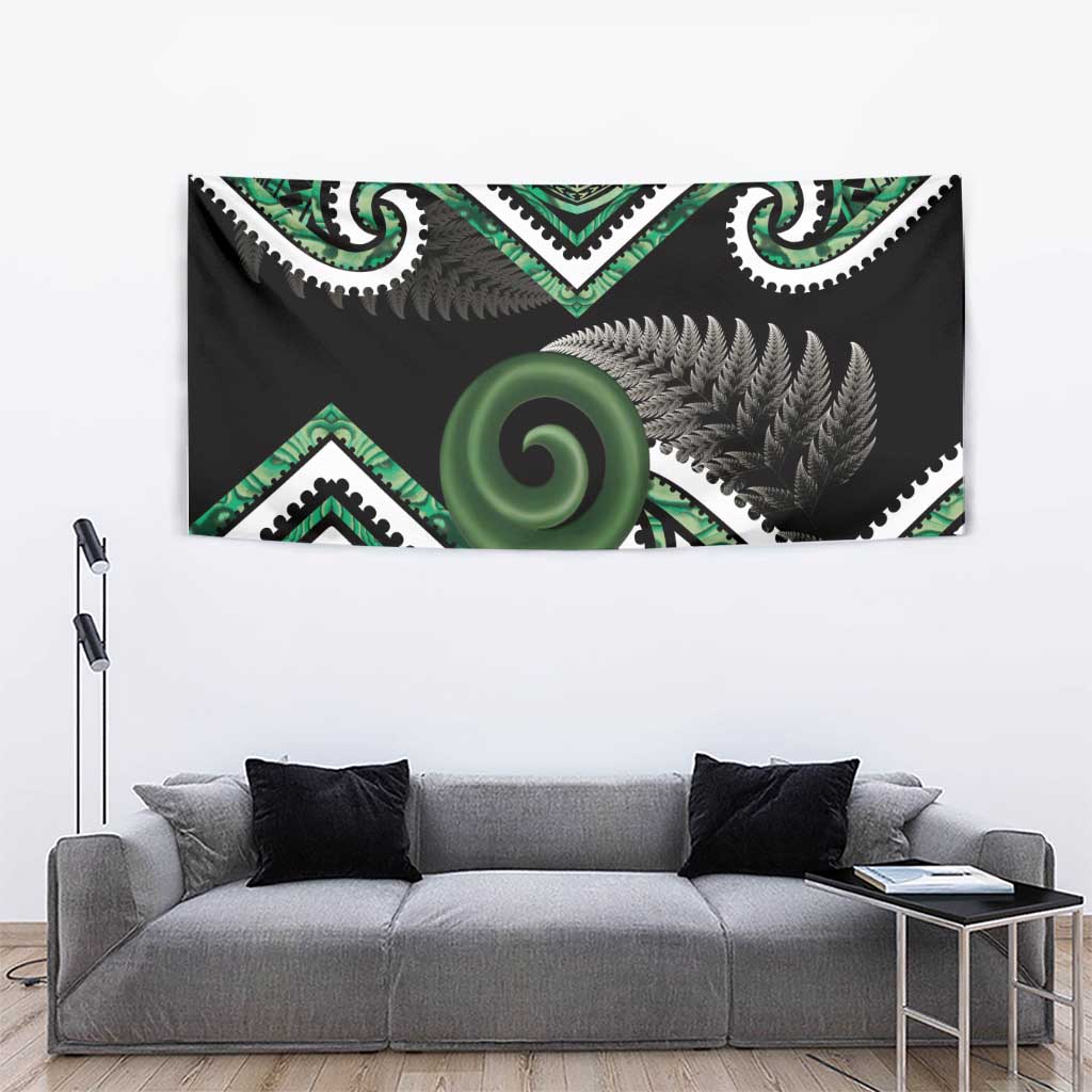 Koru Pounamu Aotearoa Tapestry Maori Paua Shell Mix Silver Fern LT14 - Polynesian Pride