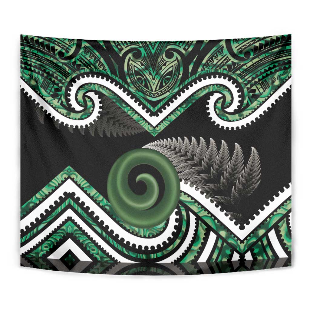 Koru Pounamu Aotearoa Tapestry Maori Paua Shell Mix Silver Fern LT14 - Polynesian Pride