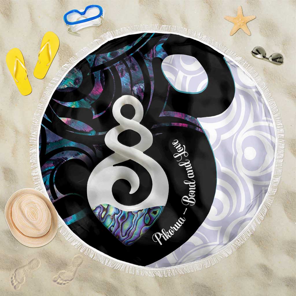 Aotearoa Pikorua Beach Blanket NZ Twist - Bond And Love LT14 One Size 150cm White - Polynesian Pride