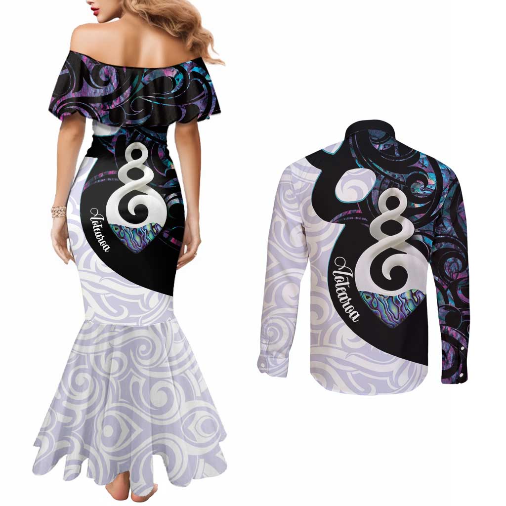 Aotearoa Pikorua Couples Matching Mermaid Dress and Long Sleeve Button Shirt NZ Twist - Bond And Love LT14 - Polynesian Pride
