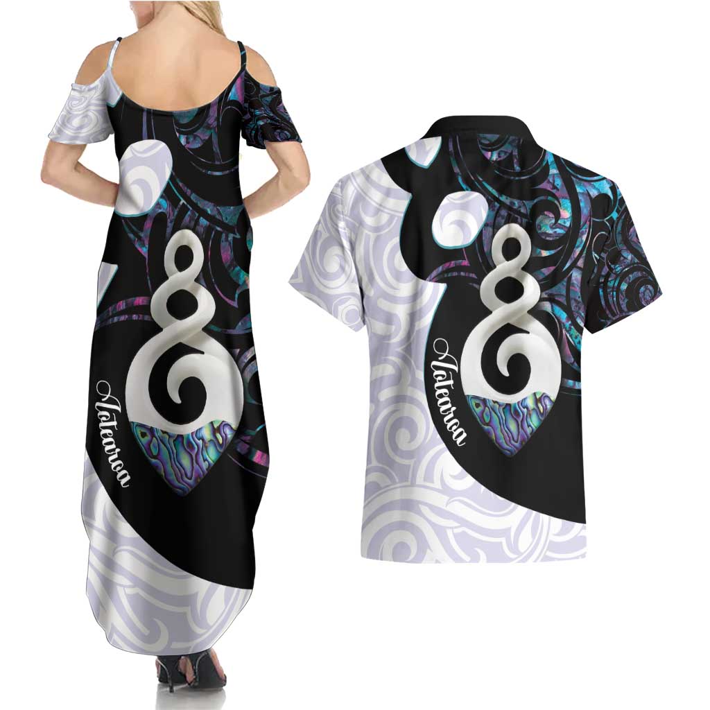 Aotearoa Pikorua Couples Matching Summer Maxi Dress and Hawaiian Shirt NZ Twist - Bond And Love LT14 - Polynesian Pride
