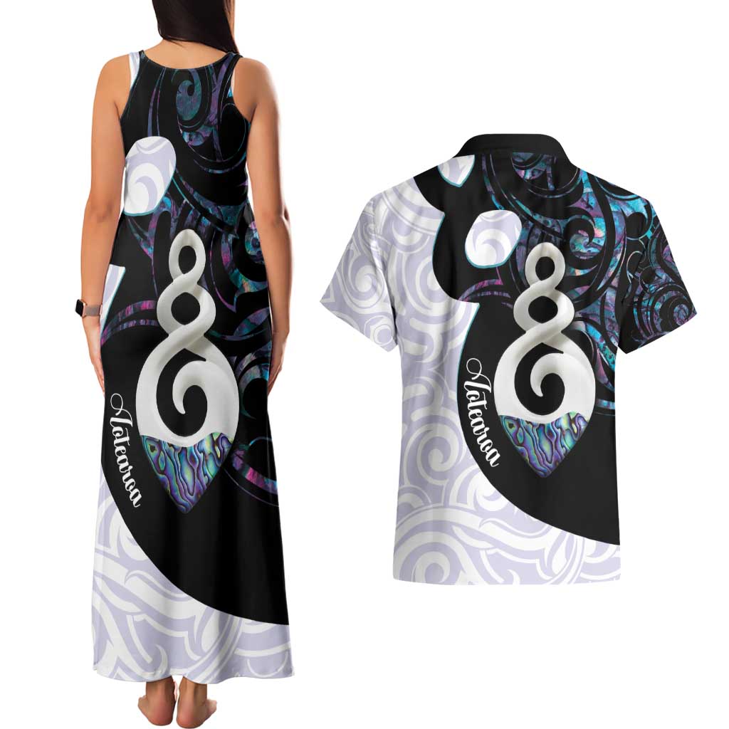 Aotearoa Pikorua Couples Matching Tank Maxi Dress and Hawaiian Shirt NZ Twist - Bond And Love LT14 - Polynesian Pride