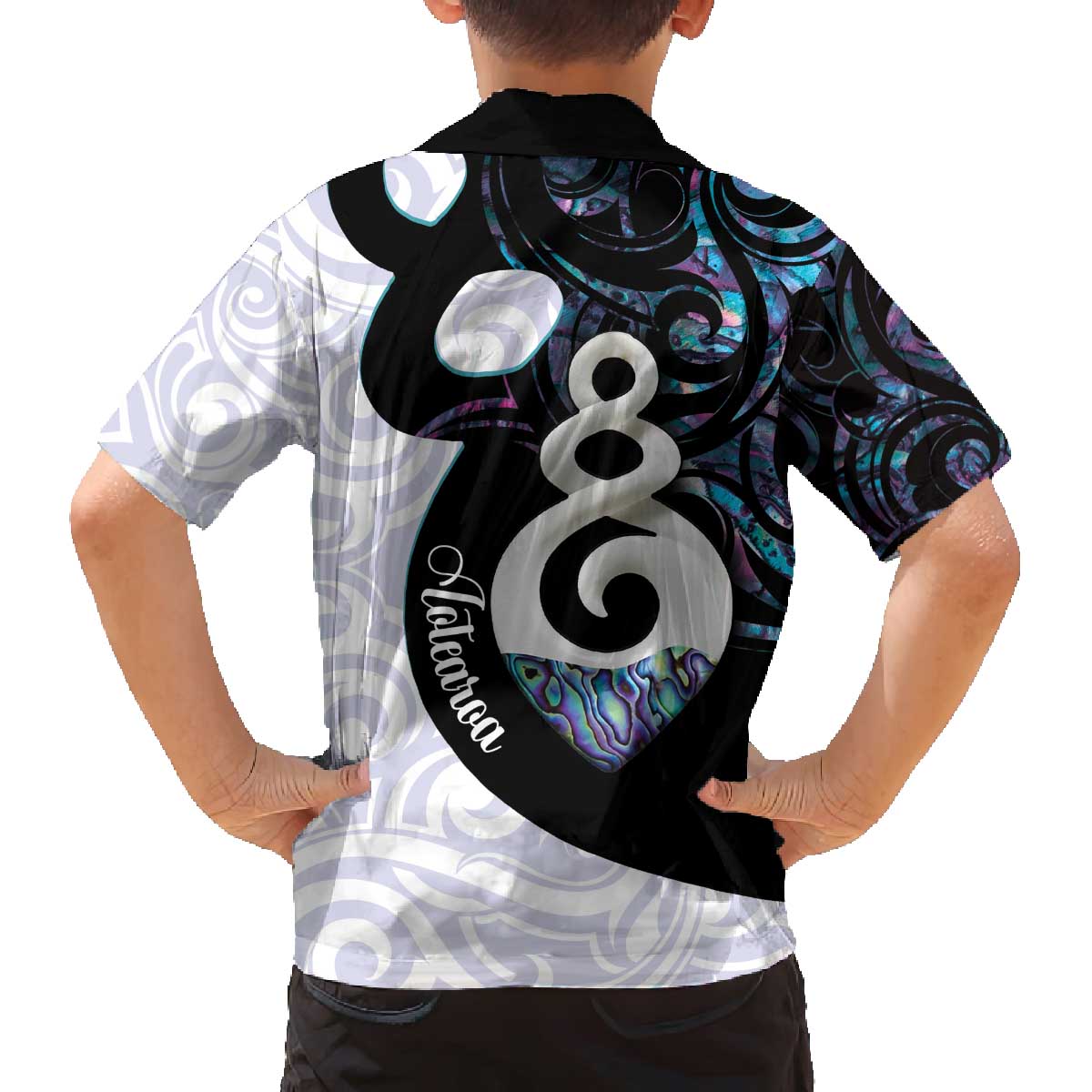 Aotearoa Pikorua Family Matching Off The Shoulder Long Sleeve Dress and Hawaiian Shirt NZ Twist - Bond And Love LT14 - Polynesian Pride