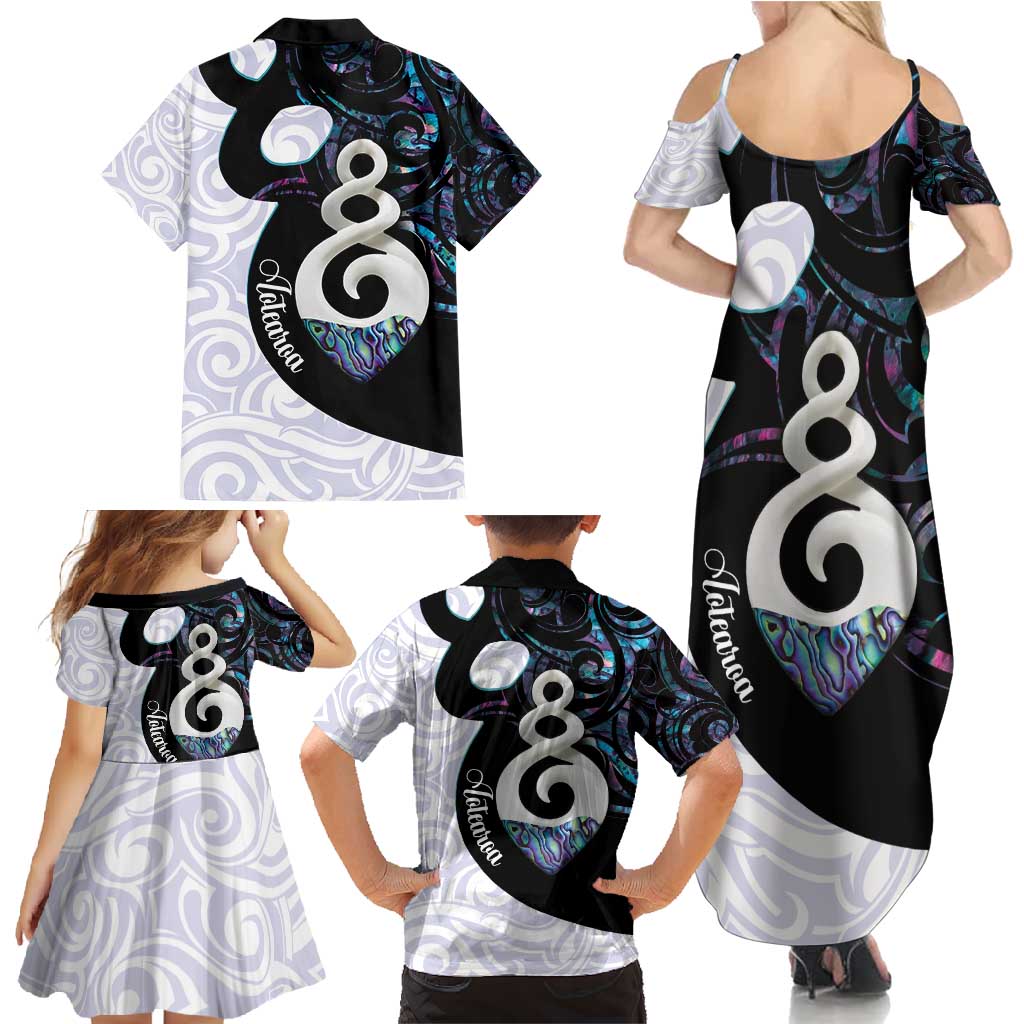 Aotearoa Pikorua Family Matching Summer Maxi Dress and Hawaiian Shirt NZ Twist - Bond And Love LT14 - Polynesian Pride