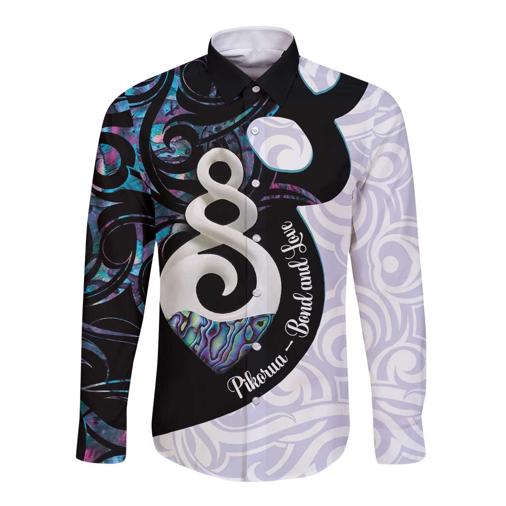 Aotearoa Pikorua Long Sleeve Button Shirt NZ Twist - Bond And Love LT14 Unisex White - Polynesian Pride