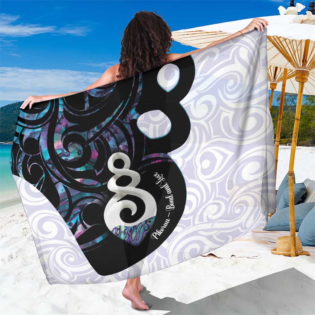 Aotearoa Pikorua Sarong NZ Twist - Bond And Love LT14 One Size 44 x 66 inches White - Polynesian Pride