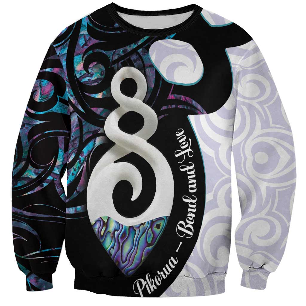 Aotearoa Pikorua Sweatshirt NZ Twist - Bond And Love LT14 Unisex White - Polynesian Pride