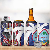 United States Guam 4 in 1 Can Cooler Tumbler USA Eagle Guahan Seal Bougainvillea LT14 - Polynesian Pride