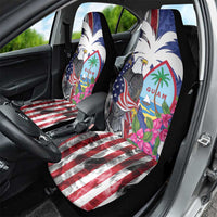 United States Guam Car Seat Cover USA Eagle Guahan Seal Bougainvillea LT14 - Polynesian Pride