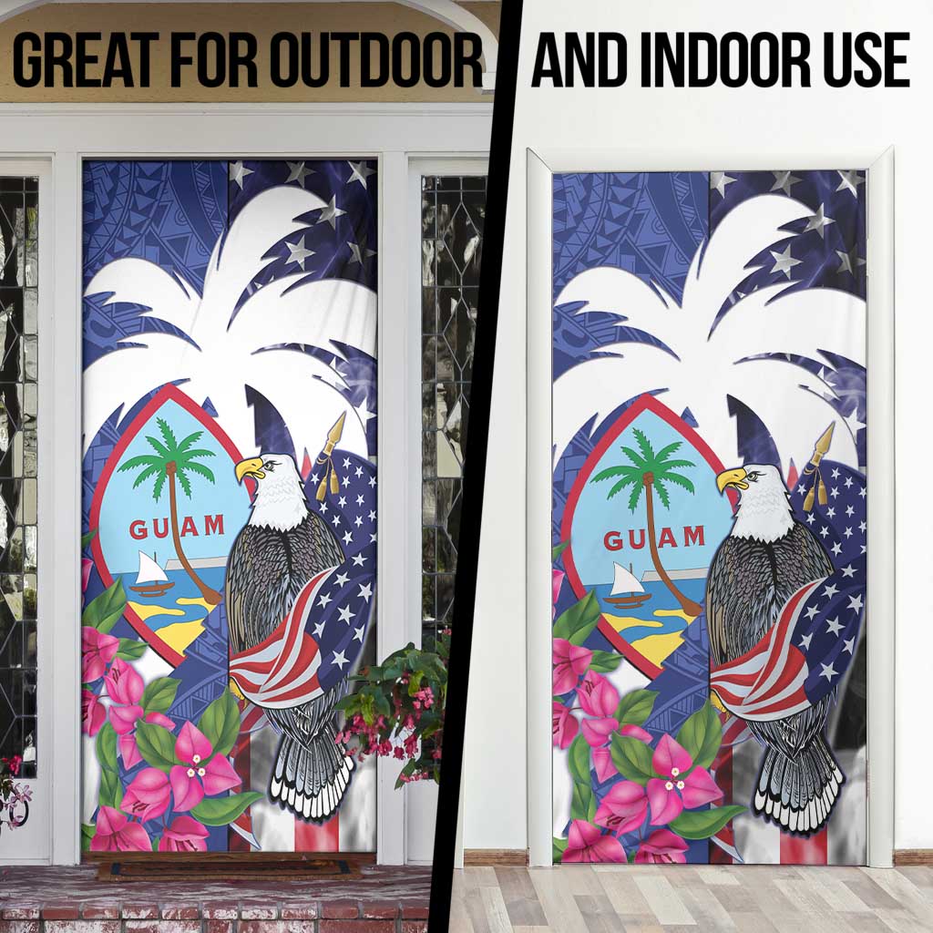 United States Guam Door Cover USA Eagle Guahan Seal Bougainvillea LT14 - Polynesian Pride
