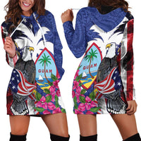 United States Guam Hoodie Dress USA Eagle Guahan Seal Bougainvillea LT14 - Polynesian Pride
