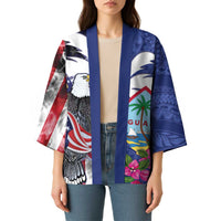 United States Guam Kimono USA Eagle Guahan Seal Bougainvillea LT14 - Polynesian Pride