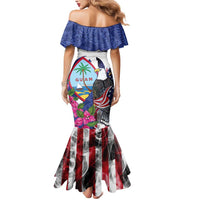 United States Guam Mermaid Dress USA Eagle Guahan Seal Bougainvillea LT14 - Polynesian Pride