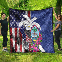 United States Guam Quilt USA Eagle Guahan Seal Bougainvillea LT14 - Polynesian Pride