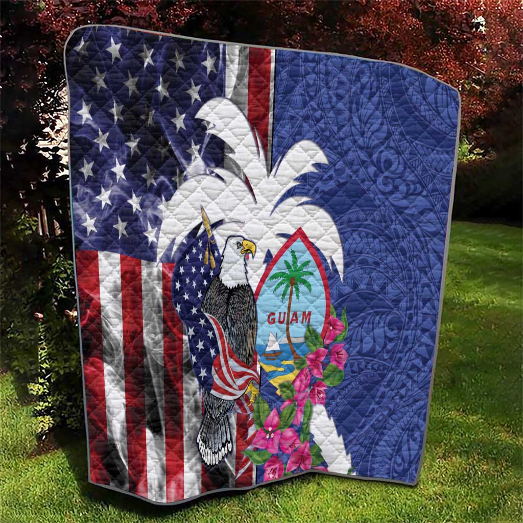 United States Guam Quilt USA Eagle Guahan Seal Bougainvillea LT14 - Polynesian Pride