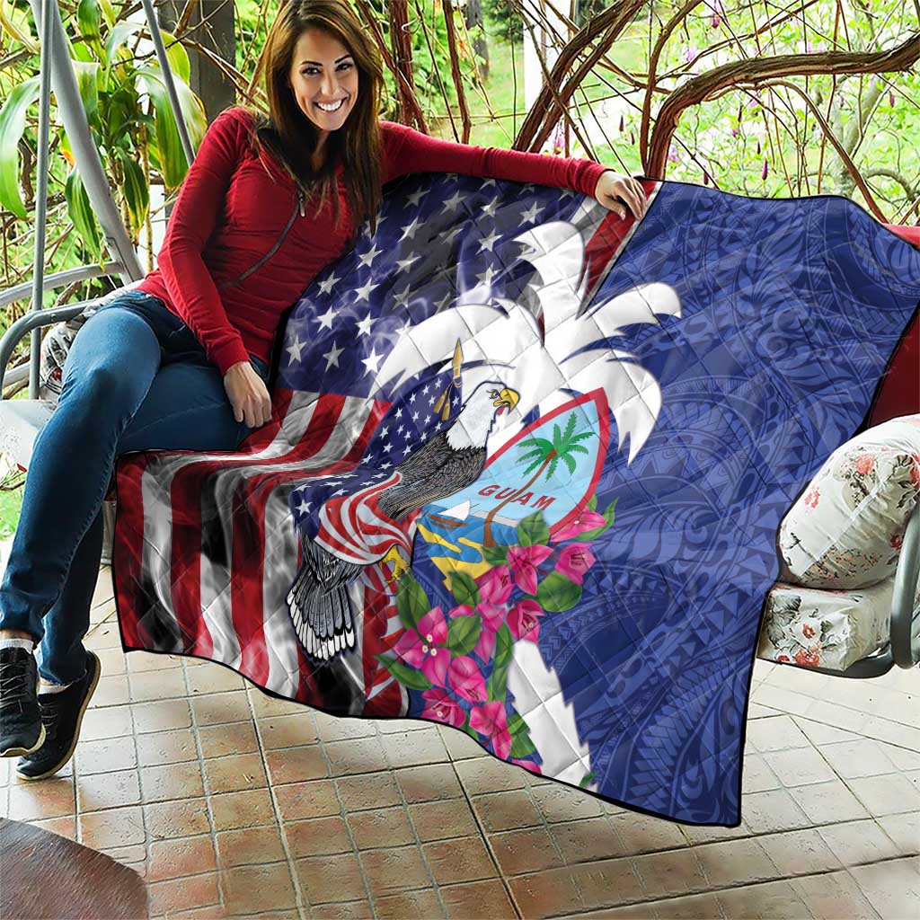 United States Guam Quilt USA Eagle Guahan Seal Bougainvillea LT14 - Polynesian Pride