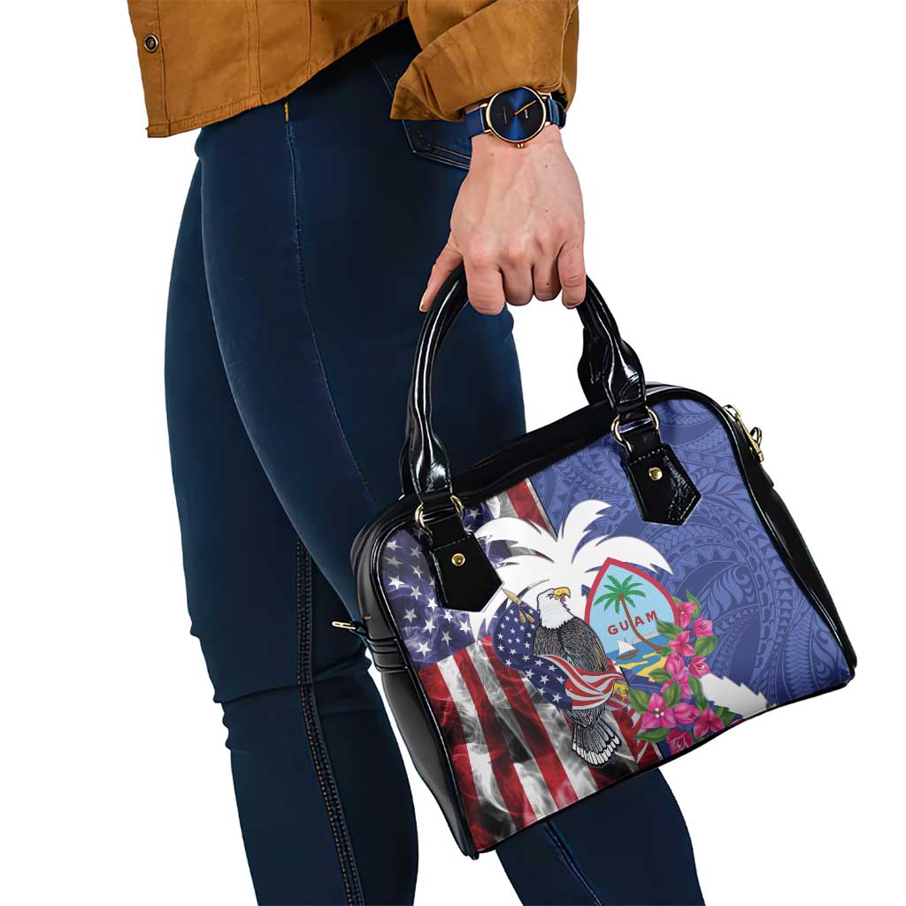 United States Guam Shoulder Handbag USA Eagle Guahan Seal Bougainvillea - Polynesian Pride