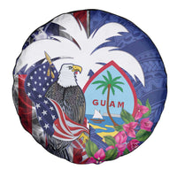 United States Guam Spare Tire Cover USA Eagle Guahan Seal Bougainvillea LT14 - Polynesian Pride