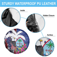 United States Guam Spare Tire Cover USA Eagle Guahan Seal Bougainvillea LT14 - Polynesian Pride