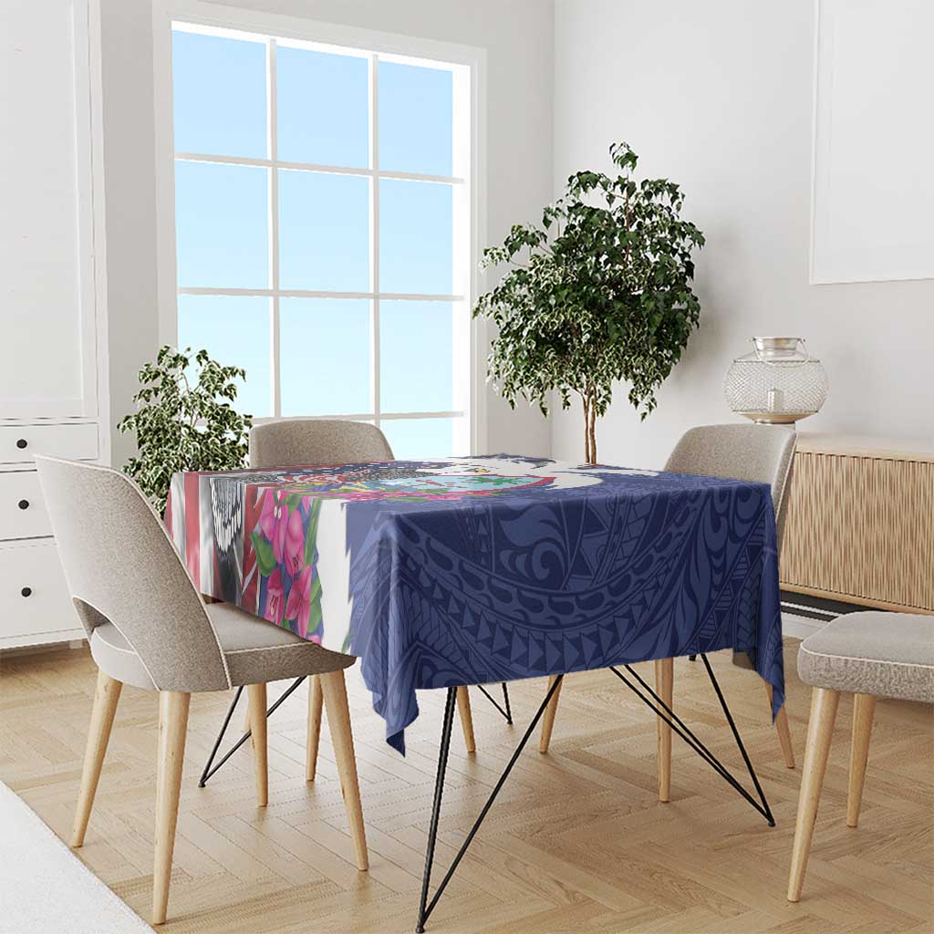 United States Guam Tablecloth USA Eagle Guahan Seal Bougainvillea - Polynesian Pride