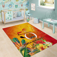 Papua New Guinea Independence Day Area Rug 50th Anniversary Unity in Diversity LT14 - Polynesian Pride