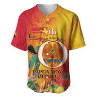 Papua New Guinea Independence Day Baseball Jersey 50th Anniversary Unity in Diversity LT14 Red - Polynesian Pride