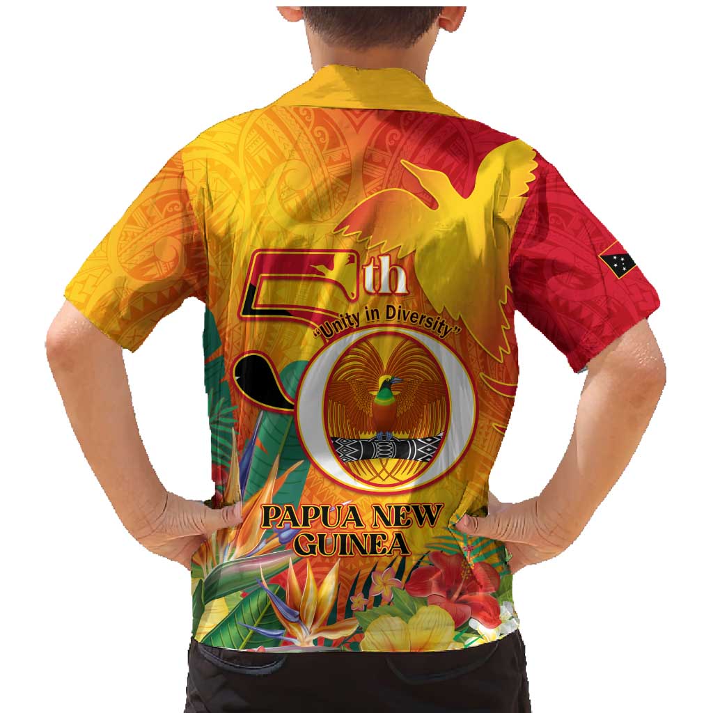 Papua New Guinea Independence Day Family Matching Mermaid Dress and Hawaiian Shirt 50th Anniversary Unity in Diversity LT14 - Polynesian Pride