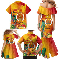 Papua New Guinea Independence Day Family Matching Mermaid Dress and Hawaiian Shirt 50th Anniversary Unity in Diversity LT14 - Polynesian Pride